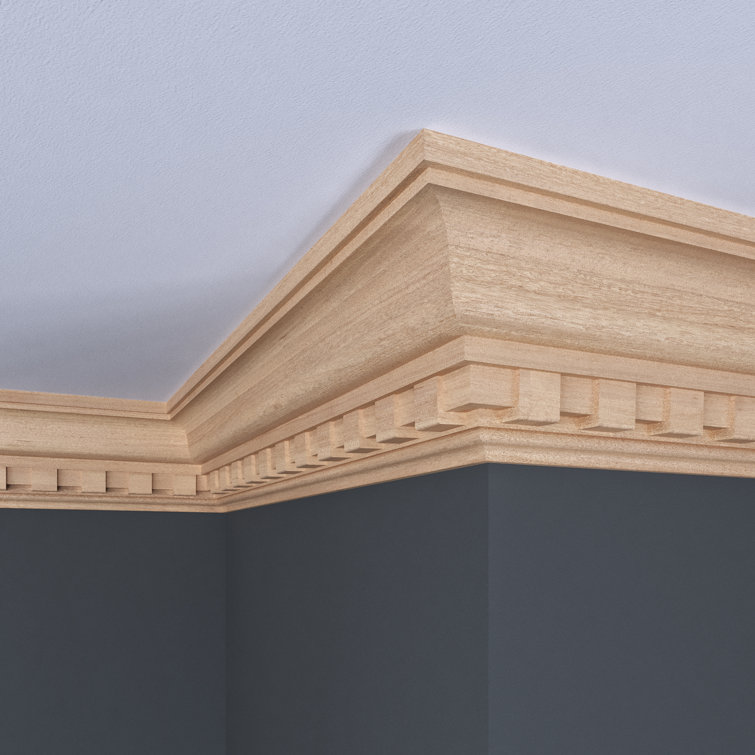 Ornamental Mouldings Hardwood Dentil Moulding 4.5" H x 96" W x 0.85" D Crown & Reviews Wayfair